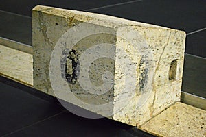Old diving blocks in the Kosice Kunsthalle Slovakia photo