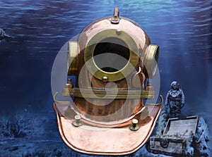 Old diving helmet photo