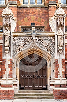 Old Divinity School of St John`s College. Cambridge, England