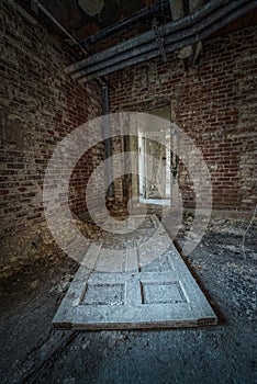 Old Door in an abandoned building