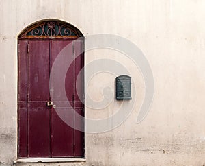 Old door in a alley