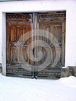 Old Door of a Barnyard
