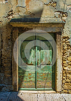 Old Door in Buje, Croatia