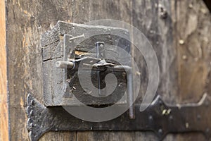 Old door closing mechanism from a fortress
