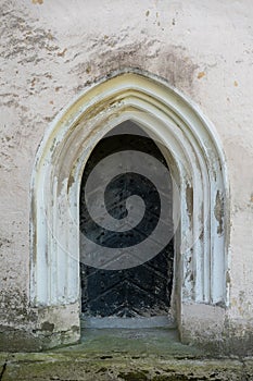 Old door of a entrance to church