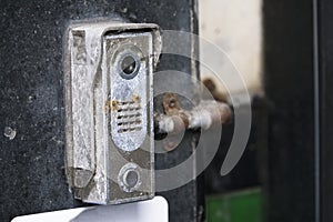 Old door entry buzzer intercom broken require repair