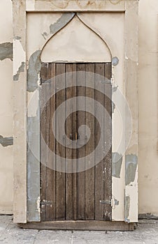 Old door in the fortress in Baku.Azerbaijan