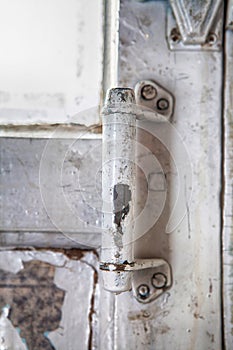 Old door handle wooden