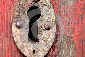 Old door keyhole