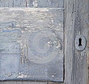 Old door with keyhole