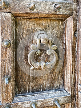 Old door knobs background and texture