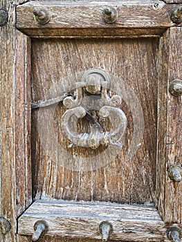 Old door knobs background and texture