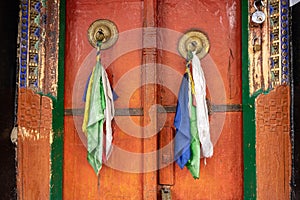 Old Door Knocker of Likir Gompa Tibet Buddhsim Temple