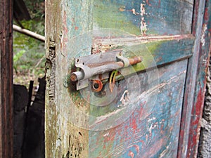 Old door with lock