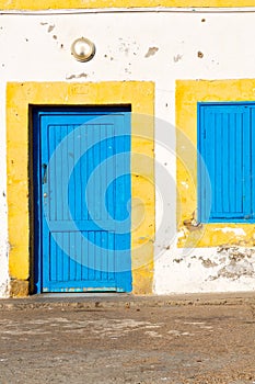 old door in morocco africa ancien and wall window photo