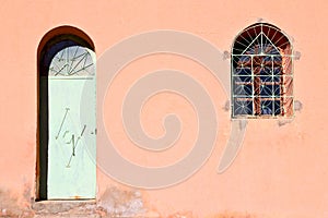 old door in morocco africa ancien and window