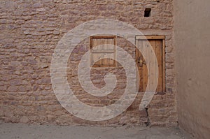 Old door in the old city of Al Ula, Saudi Arabia photo