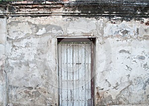 Old door on the old walls.