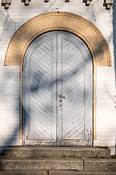 Old door outside to the building