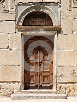 Old door to the church