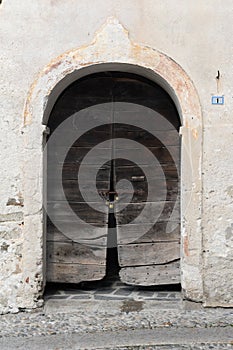 Old door at the village of Boleto photo