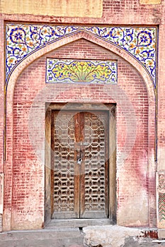 Old door in the walled city of Lahore, Pakistan