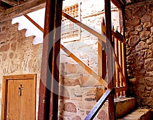 Old door, window monastery