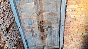 Old Door Of Wood. Anicent. photo