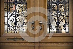 Old doors, handles, locks, lattices and windows