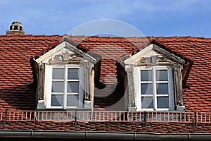 Old dormer and new window photo