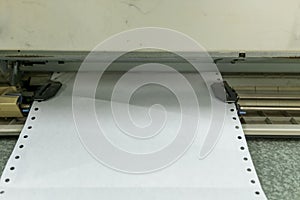 Old dot matrix printer, close up