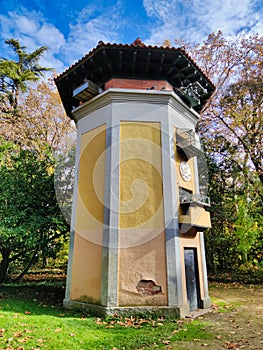 An old dovecote in the gardens of Campo Grande in Valladolid, Spain