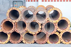 Old drainage steel pipe