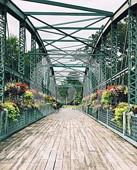 Old Drake Hill Flower Bridge in Connecticut