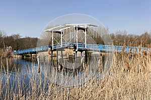 Old drawbridge over river Rotte