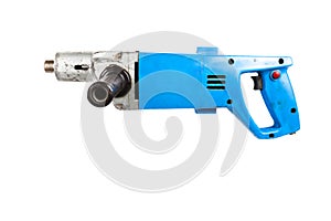 Old drill isolated on white background