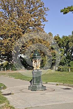 Old drinking water Fountain from the famous Park Longchamps from downtown Marseille France