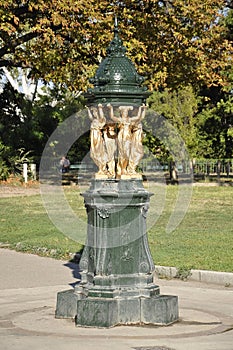 Old drinking water Fountain from the famous Park Longchamps from downtown Marseille France