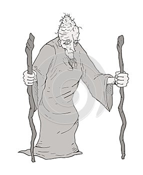 Old druid man