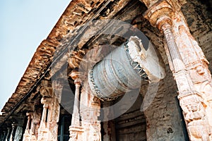 Old drum at Sri Virupaksha temple in Hampi, India