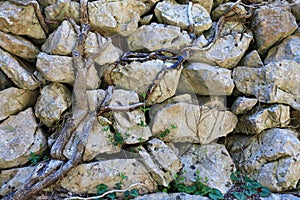 Old dry stone on island Ugljan, Dalmatia, Croatia