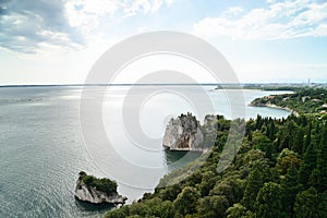 Old Duino Castle and Adriatic sea