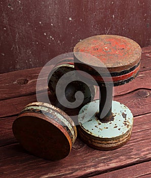 Old dumbbells