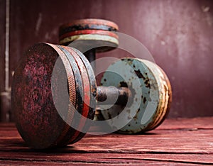 Old dumbbells