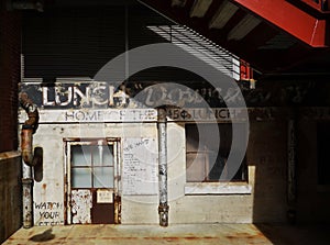 Old Durham restaurant sign in The American Tobacco Complex