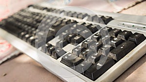 Old and dust omputer keyboard