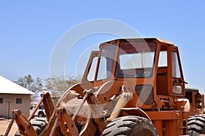 Old dusty Big Wheel loader Caterpillar Namibia Afrika