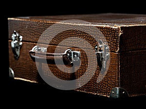 Old dusty retro suitcase for medical devices from the last century