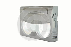 Old and dusty Video camera tape from front side