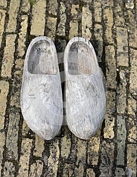 Old Dutch clogs made in wood